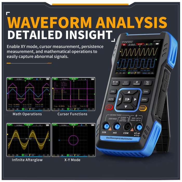 FNIRSI 2C53T Dual Channel 50M Digital Multimeter, Style:High-end Version