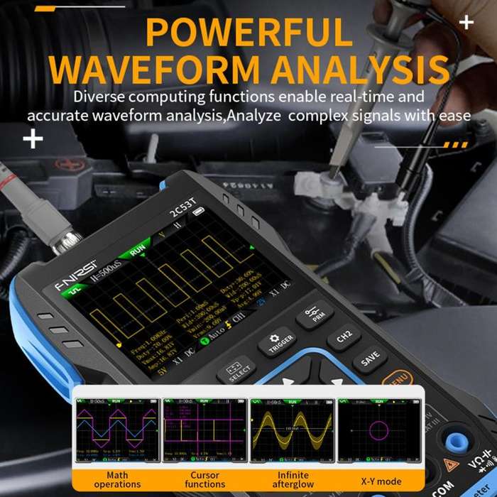FNIRSI 2C53T Dual Channel 50M Digital Multimeter, Style:High-end Version