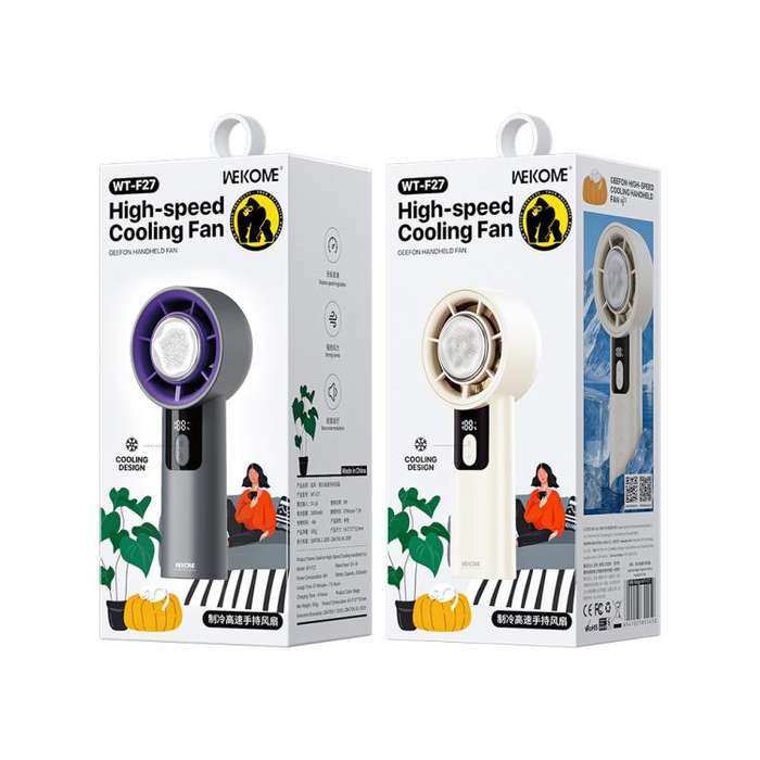 WK WT-F27 GeeFon High-speed Cooling Handheld Fan(Beige)