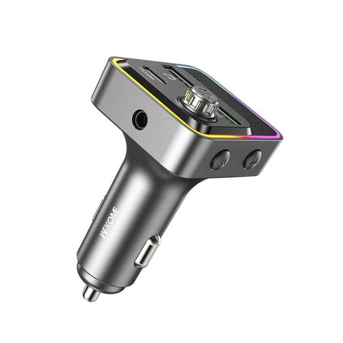 WK WP-C62 48W BT MP3 Player Fast Car Charger(Silver)