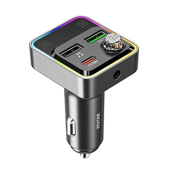WK WP-C62 48W BT MP3 Player Fast Car Charger(Silver)