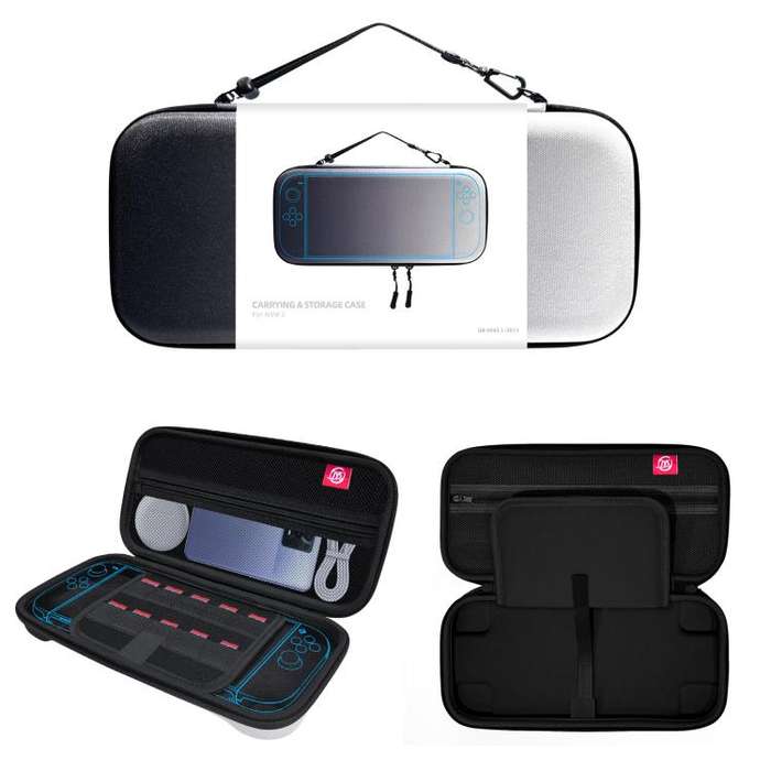 For Nintendo Switch 2 EVA Portable Shockproof Waterproof Portable Game Console Storage Bag(Black ...