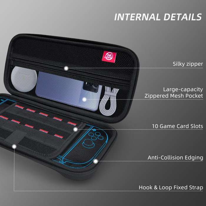 For Nintendo Switch 2 EVA Portable Shockproof Waterproof Portable Game Console Storage Bag(Black)