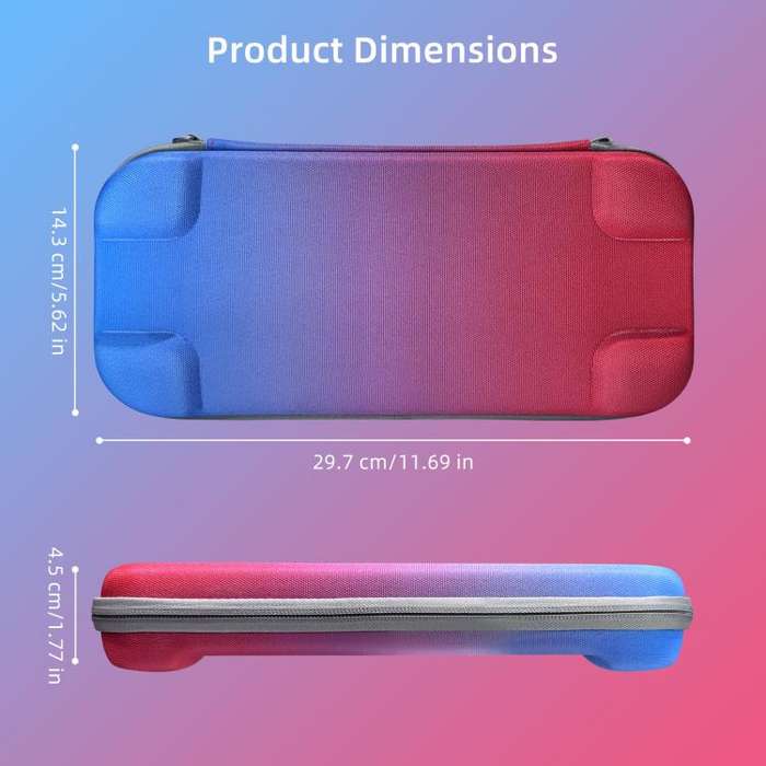 For Nintendo Switch 2 EVA Portable Shockproof Waterproof Portable Game Console Storage Bag(Red Blue)