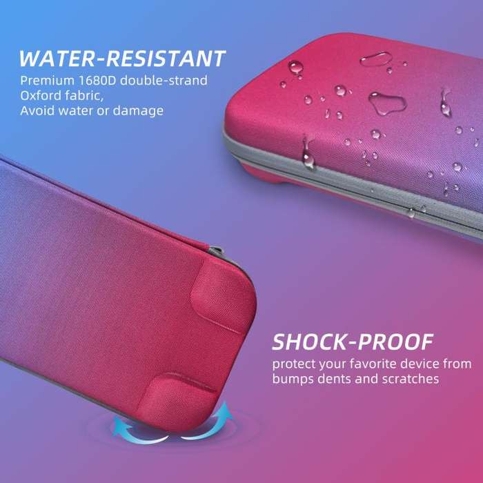 For Nintendo Switch 2 EVA Portable Shockproof Waterproof Portable Game Console Storage Bag(Red Blue)