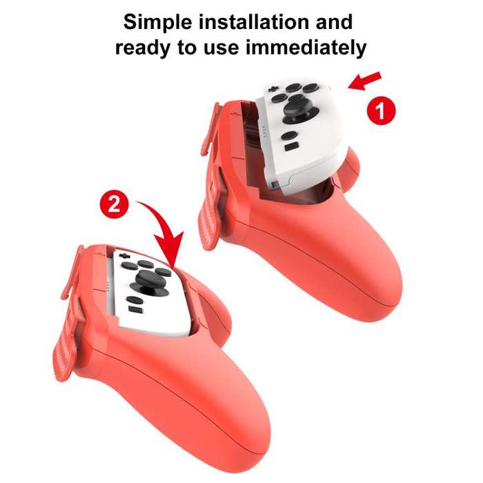 For Nintendo Switch 2 2pcs Game Handle Sports Grip(Red Blue)