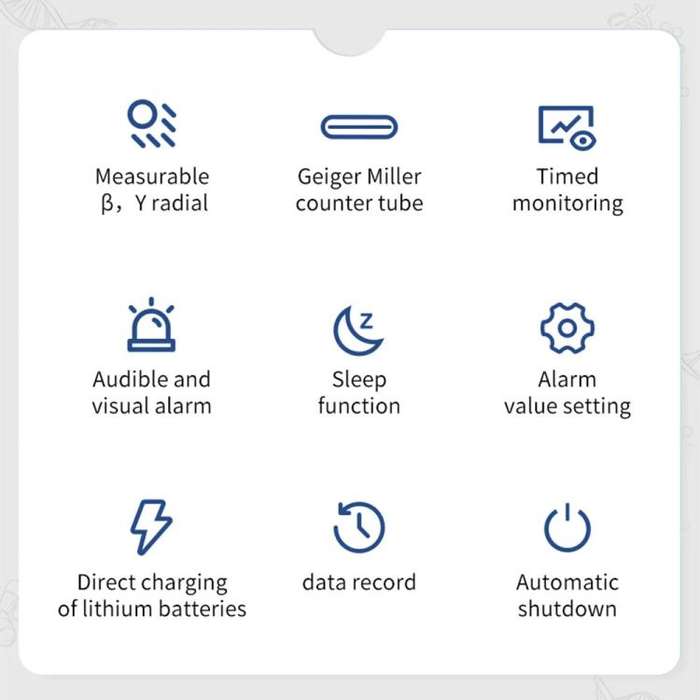FNIRSI GC-02 Personal Radiation Detector with Alarm