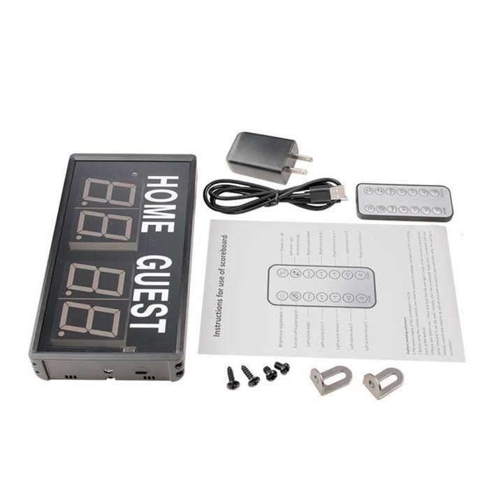 KYX--0014 LED Portable Electronic Scoreboard Remote Control Sports Game Score Record, Plug:US Plu...