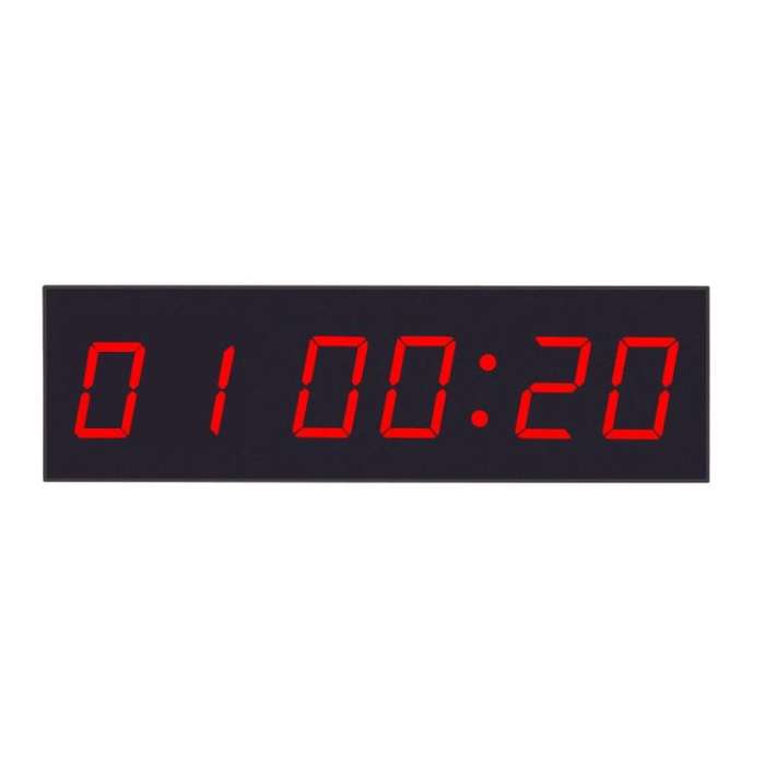KYX--0018 Plastic Shell 1.8 inch 6-digit LED Sports Fitness Multi-function Timer, Plug:EU Plug(Bl...