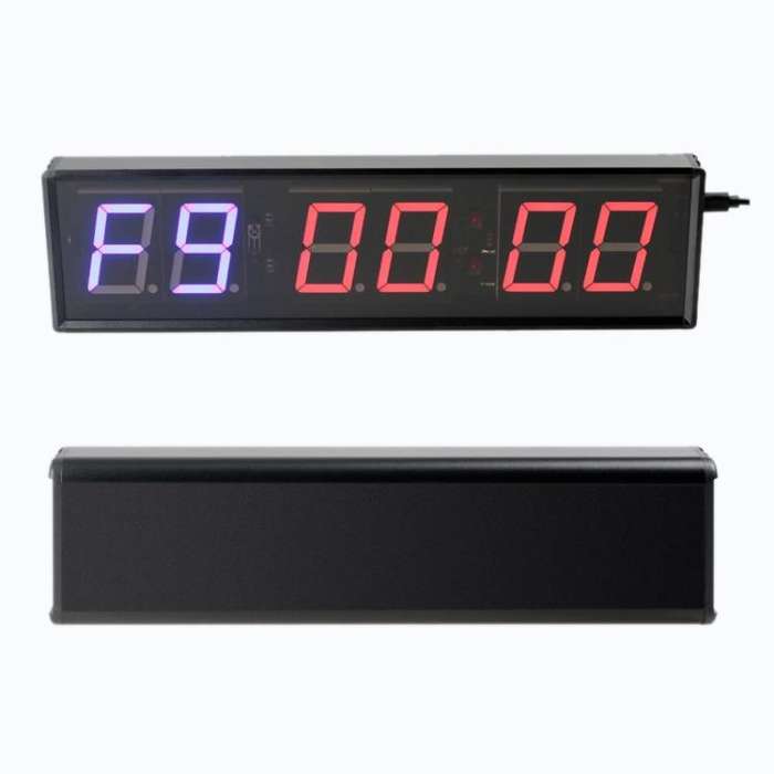 KYX--0018 Aluminum Alloy Shell 1.8 inch 6-digit LED Sports Fitness Multi-function Timer, Plug:US ...