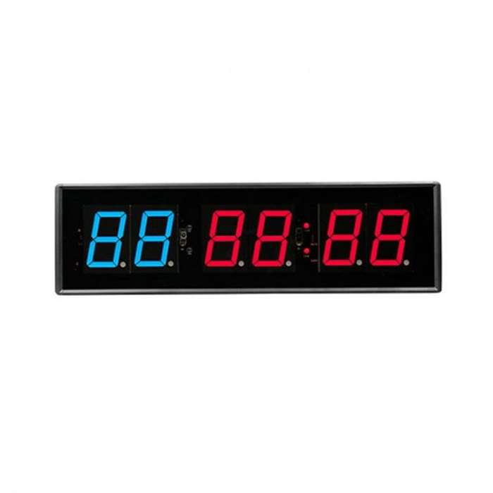 KYX--0023 2.3 inch 6-digit LED Sports Fitness Multi-function Timer, Plug:US Plug(Blue Red Digits)