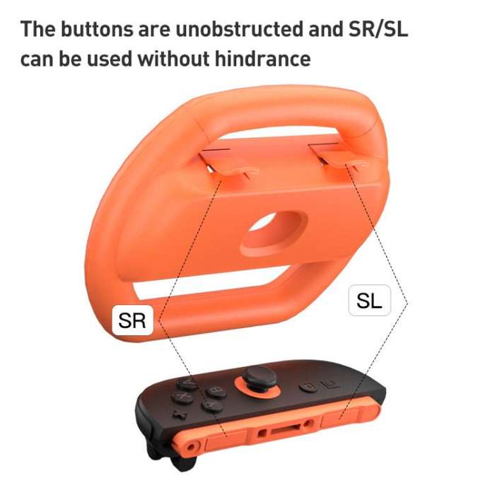 For Nintendo Switch 2 Joy-Con 4pcs iPlay HBS-2813-C Simple Racing Steering Wheel Controller