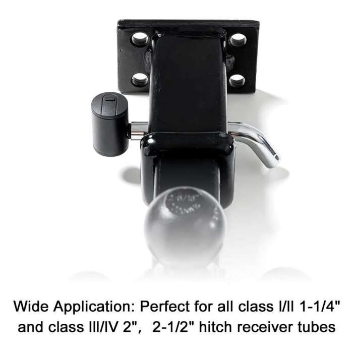 5/8 inch and 1/2 inch Car American Towing Hitch Metal Lock(Silver Black)