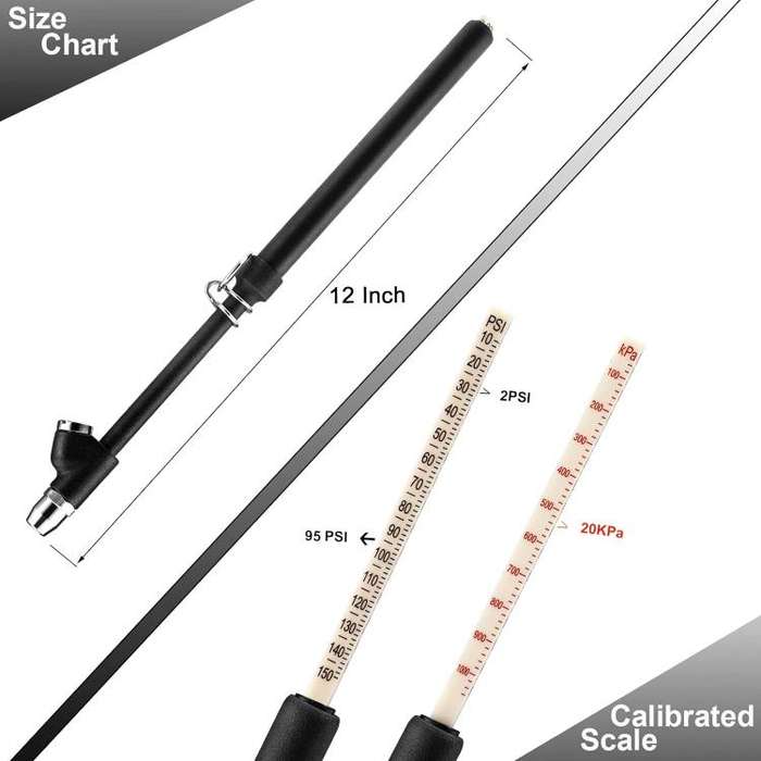 Car Portable Tire Monitoring Gauge Tire Pressure Tool(Black)