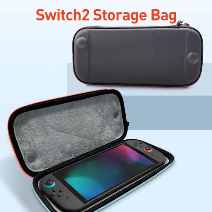 For Nintendo Switch 2 iPlay HBS-2835 Simple Thin Handle Storage Bag with Lanyard(Black)