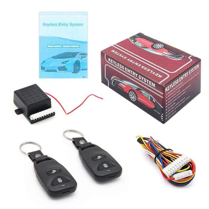 Universal Car Security Anti-Theft System Keyless Entry System Kit(Black)