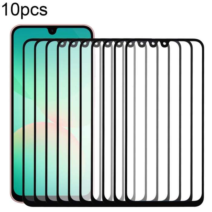 For Samsung Galaxy A26 SM-A266B 10pcs Front Screen Outer Glass Lens with OCA Optically Clear Adhe...