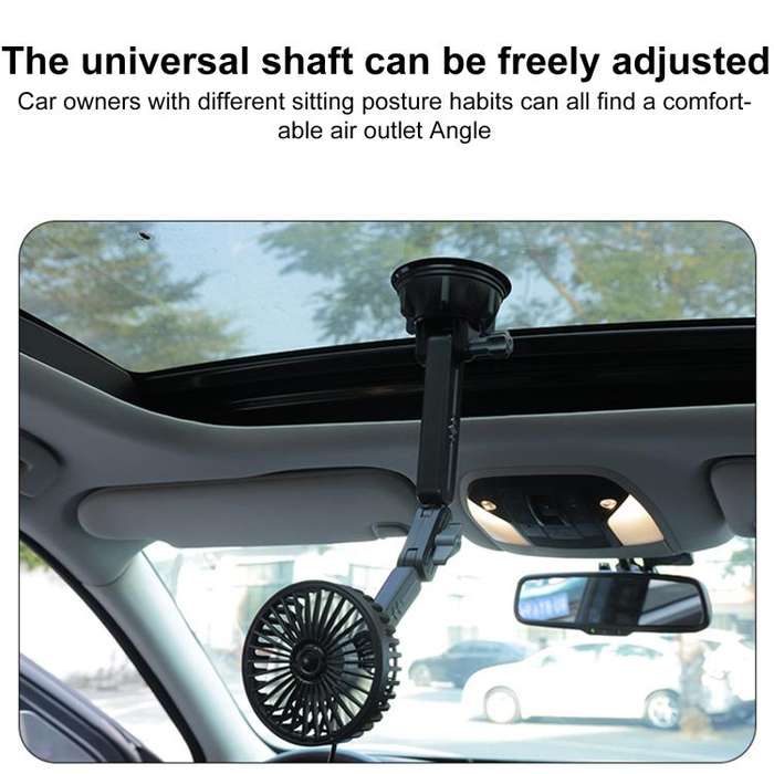 Multifunctional Car Suction Cup Fan 360 Degree Rotation Adjustable Single Head Fan, Specification...
