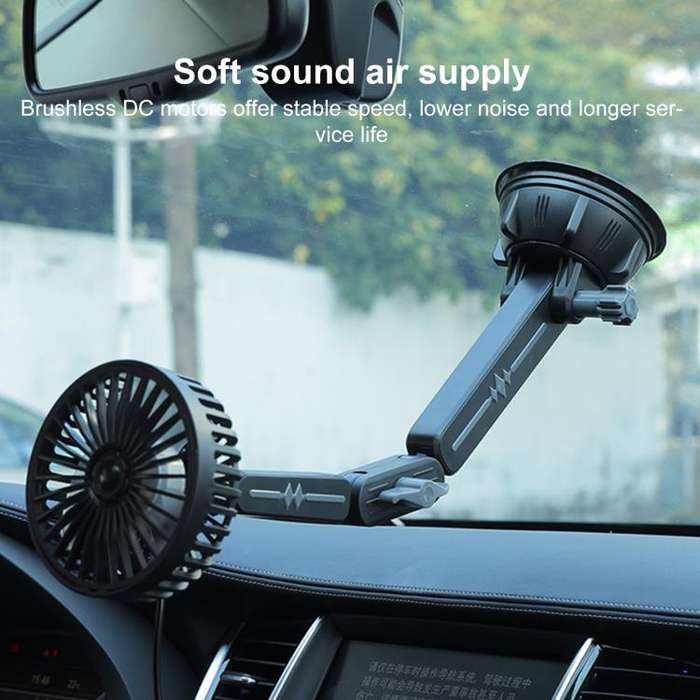 Multifunctional Car Suction Cup Fan 360 Degree Rotation Adjustable Single Head Fan, Specification...