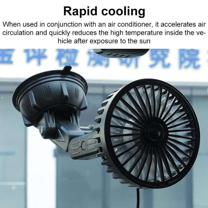 Multifunctional Car Suction Cup Fan 360 Degree Rotation Adjustable Single Head Fan, Specification...