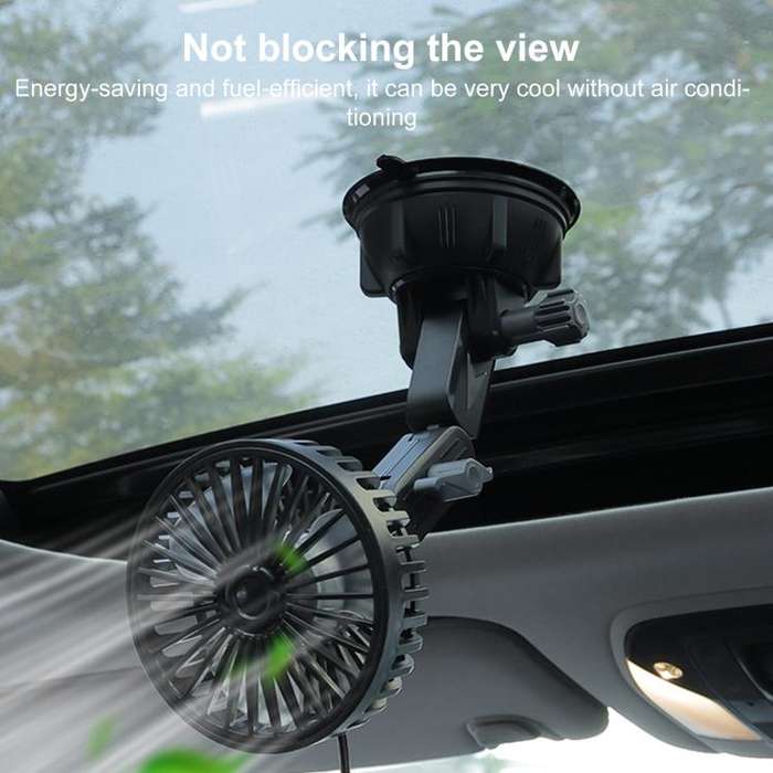 Multifunctional Car Suction Cup Fan 360 Degree Rotation Adjustable Single Head Fan, Specification...
