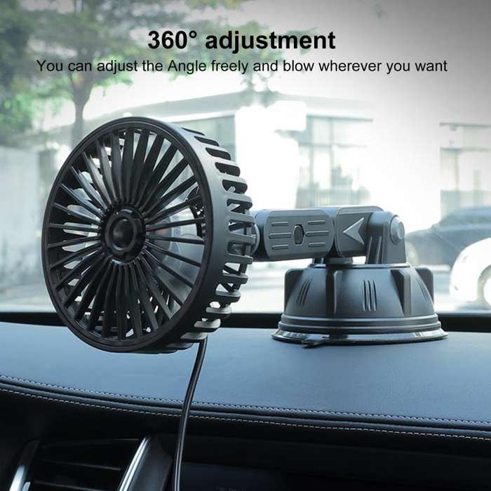 Multifunctional Car Suction Cup Fan 360 Degree Rotation Adjustable Single Head Fan, Specification...