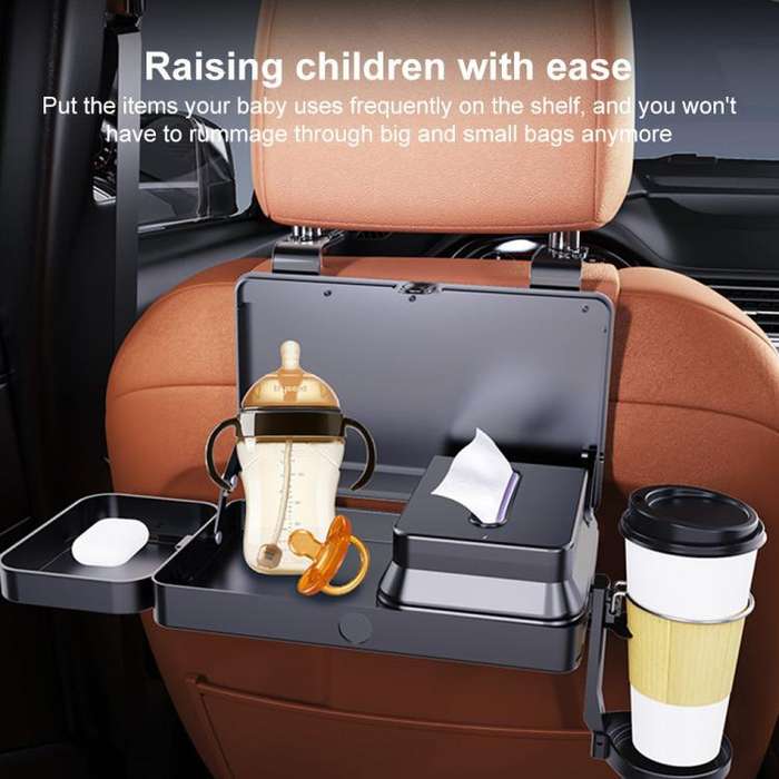 K255 Car Seat Back Storage Rack Multifunctional Tissue Box Water Cup Holder Car Rear Seat Tray De...
