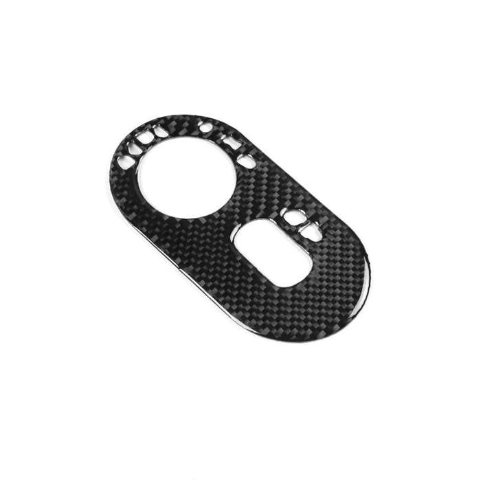 Carbon Fiber Car Headlight Switch Decorative Sticker for SEAT Ibiza 2003-2008, Left Driver(Black)