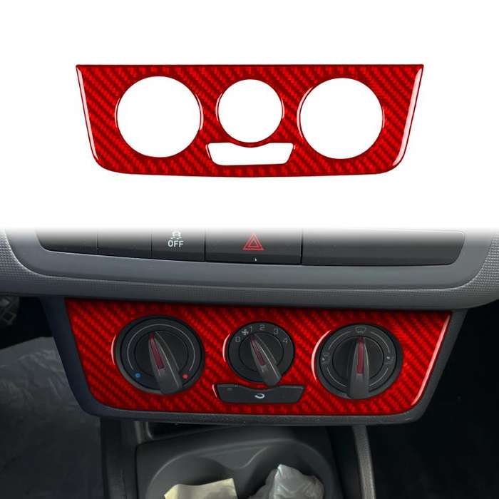Carbon Fiber Car Air Conditioner Switch Panel A Decorative Sticker for SEAT Ibiza 2009-2014, Left...