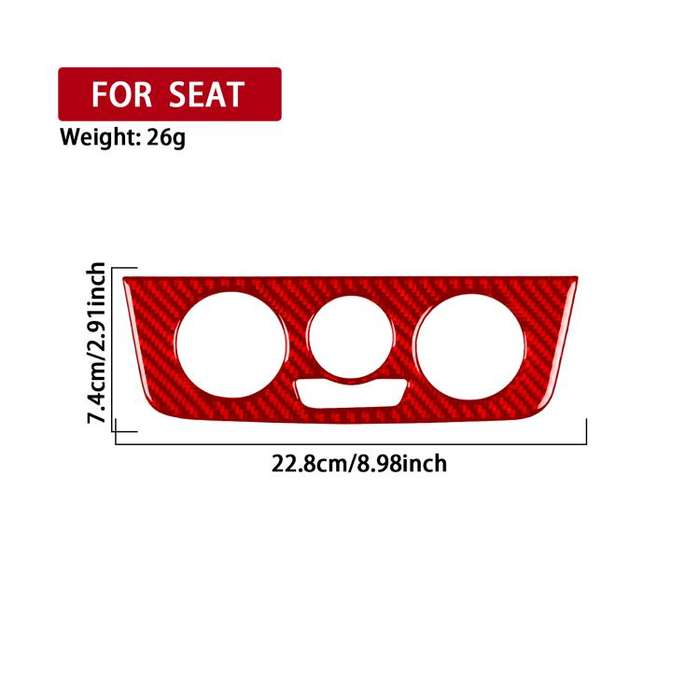 Carbon Fiber Car Air Conditioner Switch Panel A Decorative Sticker for SEAT Ibiza 2009-2014, Left...
