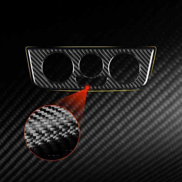 Carbon Fiber Car Air Conditioner Switch Panel A Decorative Sticker for SEAT Ibiza 2009-2014, Left...