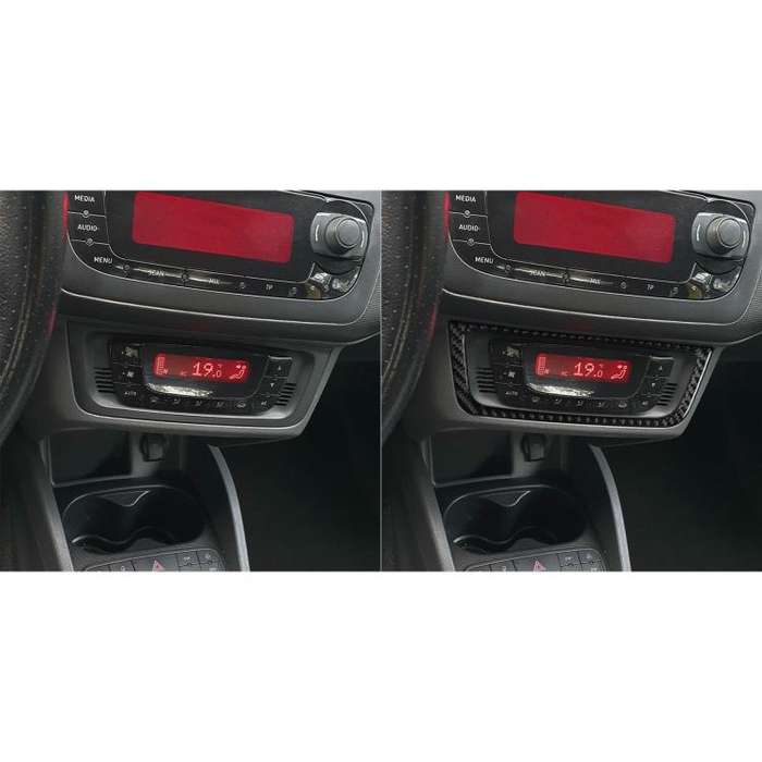 Carbon Fiber Car Air Conditioner Switch Panel B Decorative Sticker for SEAT Ibiza 2009-2014, Left...