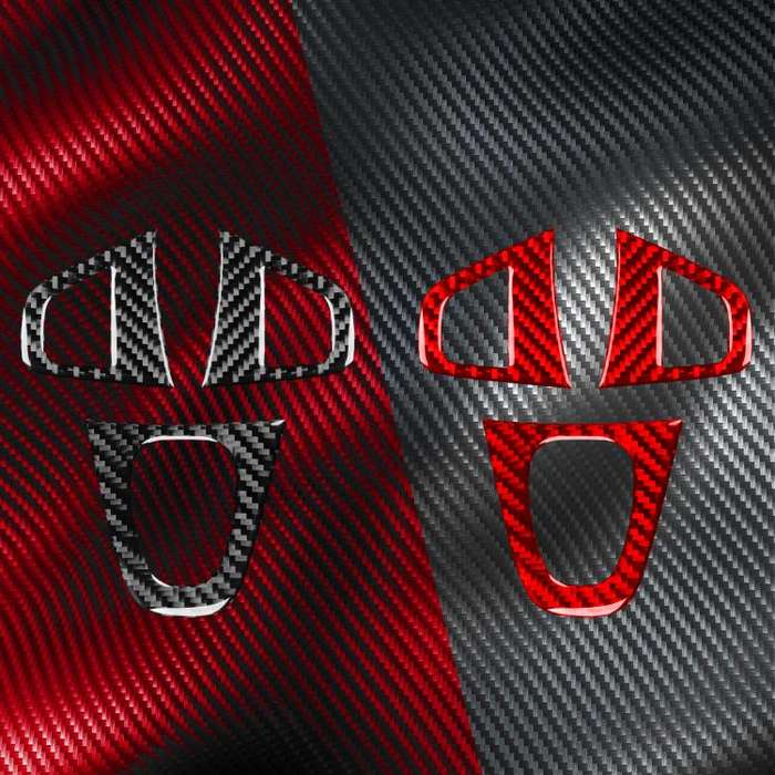3pcs/Set Carbon Fiber Car Steering Wheel Buttons Decorative Sticker for Renault Fluence 2009-2017...
