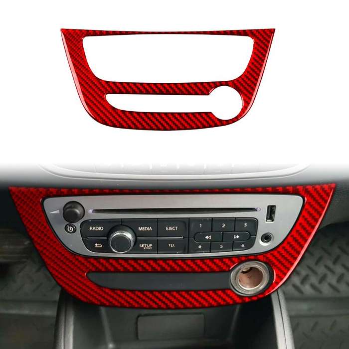Carbon Fiber Car Air Conditioner Panel A Decorative Sticker for Renault Fluence 2009-2017 / Megan...