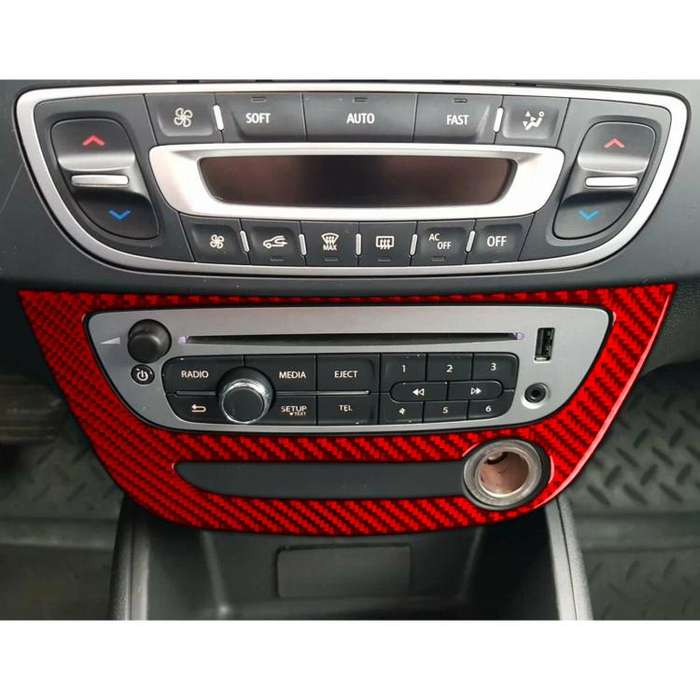 Carbon Fiber Car Air Conditioner Panel A Decorative Sticker for Renault Fluence 2009-2017 / Megan...