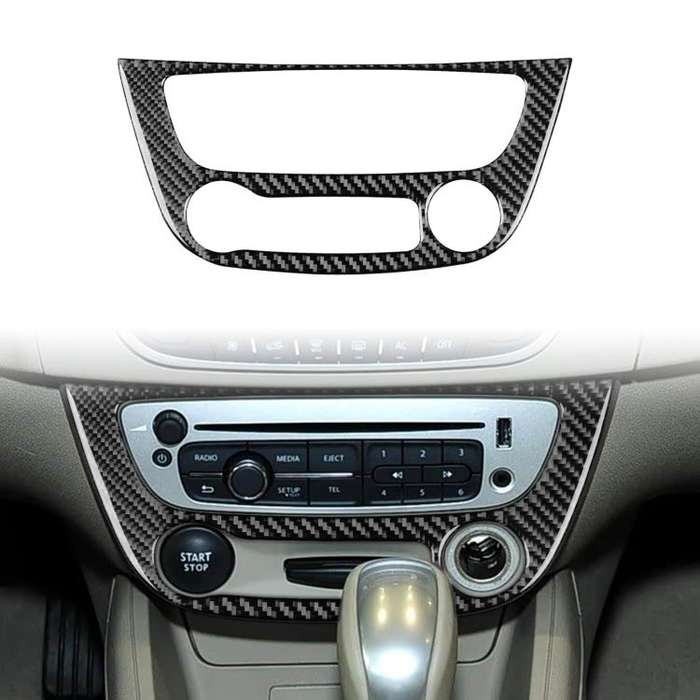 Carbon Fiber Car Air Conditioner Panel B Decorative Sticker for Renault Fluence 2009-2017 / Megan...