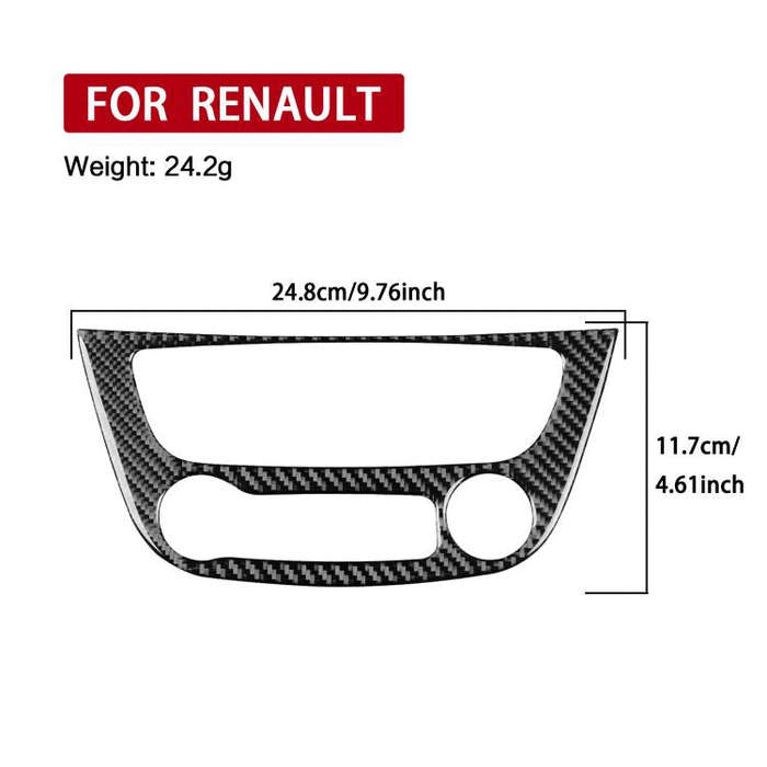 Carbon Fiber Car Air Conditioner Panel B Decorative Sticker for Renault Fluence 2009-2017 / Megan...