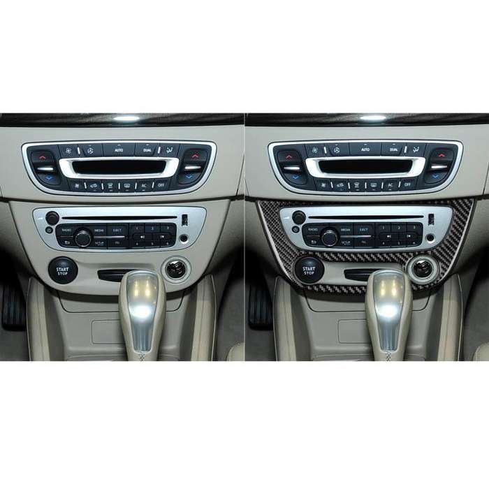 Carbon Fiber Car Air Conditioner Panel B Decorative Sticker for Renault Fluence 2009-2017 / Megan...