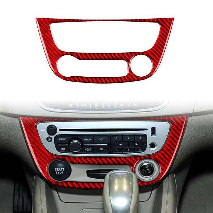 Carbon Fiber Car Air Conditioner Panel B Decorative Sticker for Renault Fluence 2009-2017 / Megan...