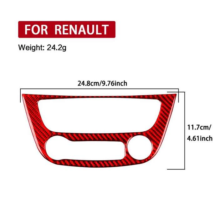 Carbon Fiber Car Air Conditioner Panel B Decorative Sticker for Renault Fluence 2009-2017 / Megan...