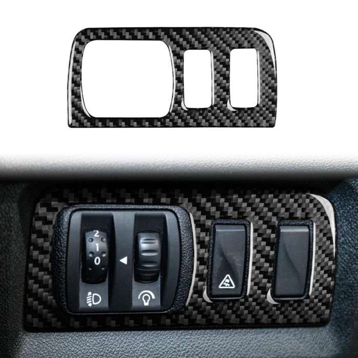 Carbon Fiber Car Headlight Button Frame Decorative Sticker for Renault Fluence 2009-2017 / Megane...