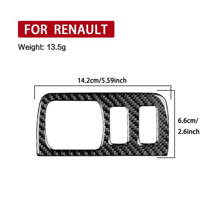 Carbon Fiber Car Headlight Button Frame Decorative Sticker for Renault Fluence 2009-2017 / Megane...