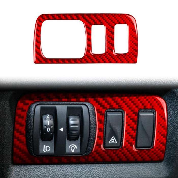 Carbon Fiber Car Headlight Button Frame Decorative Sticker for Renault Fluence 2009-2017 / Megane...
