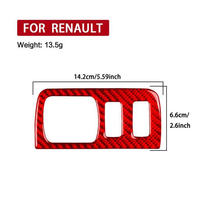 Carbon Fiber Car Headlight Button Frame Decorative Sticker for Renault Fluence 2009-2017 / Megane...