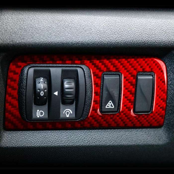 Carbon Fiber Car Headlight Button Frame Decorative Sticker for Renault Fluence 2009-2017 / Megane...