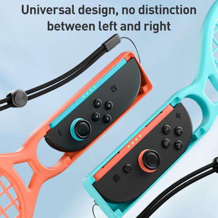For Nintendo Switch 2 Joy-Con 1pair iPlay HBS-2839 Left and Right Handle Tennis Rackets(Orange Blue)