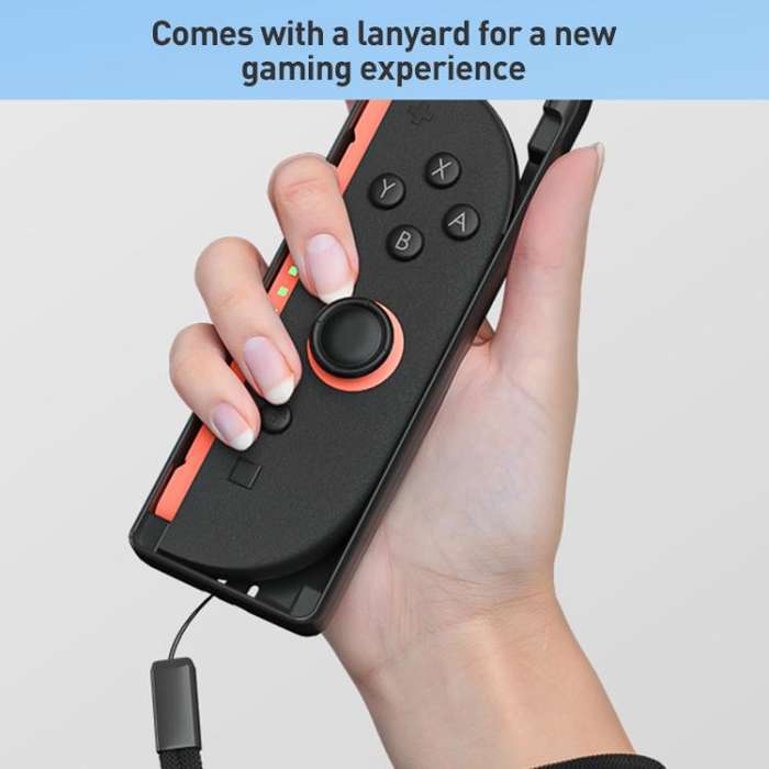 For Nintendo Switch 2 Joy-Con 1pair iPlay HBS-2839 Left and Right Handle Tennis Rackets(Orange Blue)