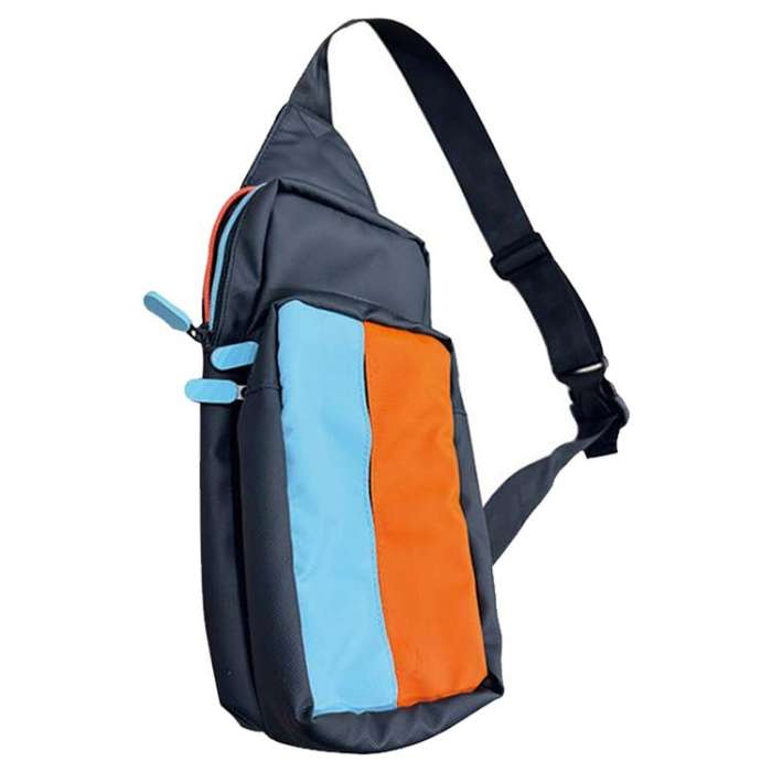 For Nintendo Switch 2 iPlay HBS-2844 Colorblock Crossbody Game Console Storage Bag(Orange Blue)