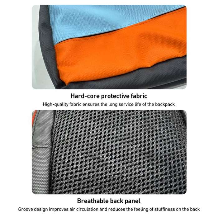 For Nintendo Switch 2 iPlay HBS-2844 Colorblock Crossbody Game Console Storage Bag(Orange Blue)