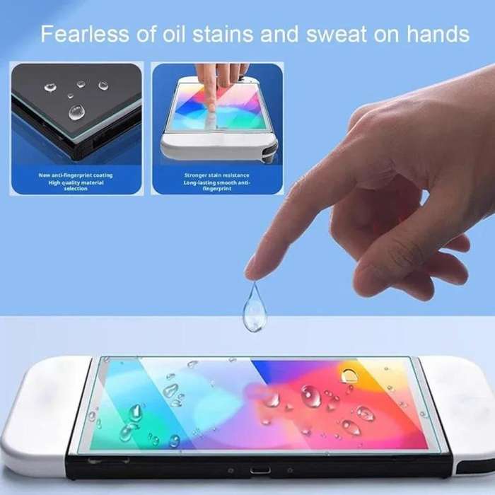 For Nintendo Switch OLED Dust-Free Warehouse HD Curved Edge Tempered Film